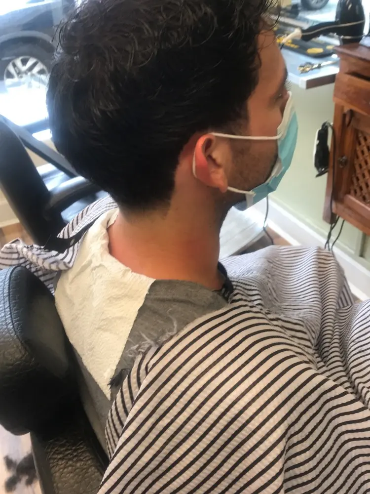 Taper with a neck fade, back view